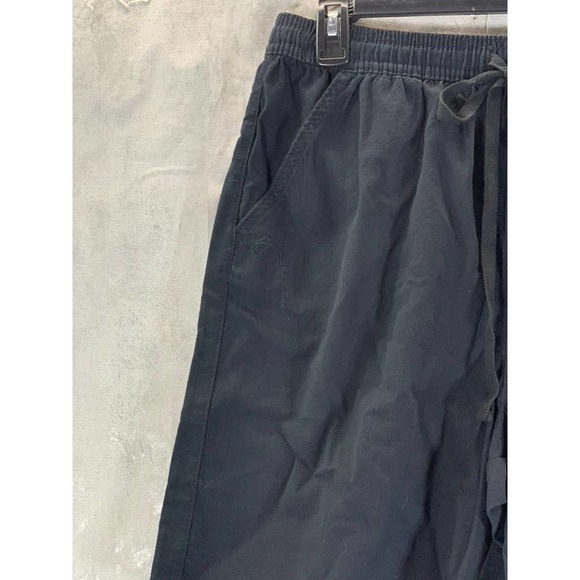 Karen Scott Women's Deep Black Mid-Rise Gemma Cotton Drawstring Shorts SZ L - Picture 4 of 10